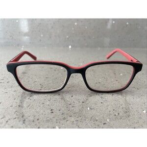 Converse K020 BLACK Eyeglasses Frames ONLY Red Square Full Rim 48-16-130
